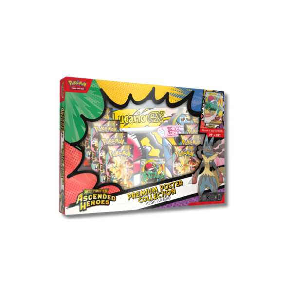 Caja de colección Premium Poster Collection Mega Lucario de Pokémon TCG en Hobby Zone.
