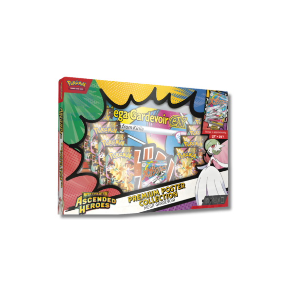 Caja de colección Premium Poster Collection Mega Gardevoir de Pokémon TCG.