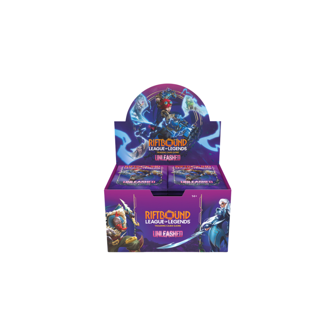 Caja sellada Booster Box Riftbound League of Legends TCG expansión Unleashed.