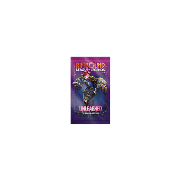 Sobre individual sellado Riftbound League of Legends TCG Unleashed con la campeona Vi.