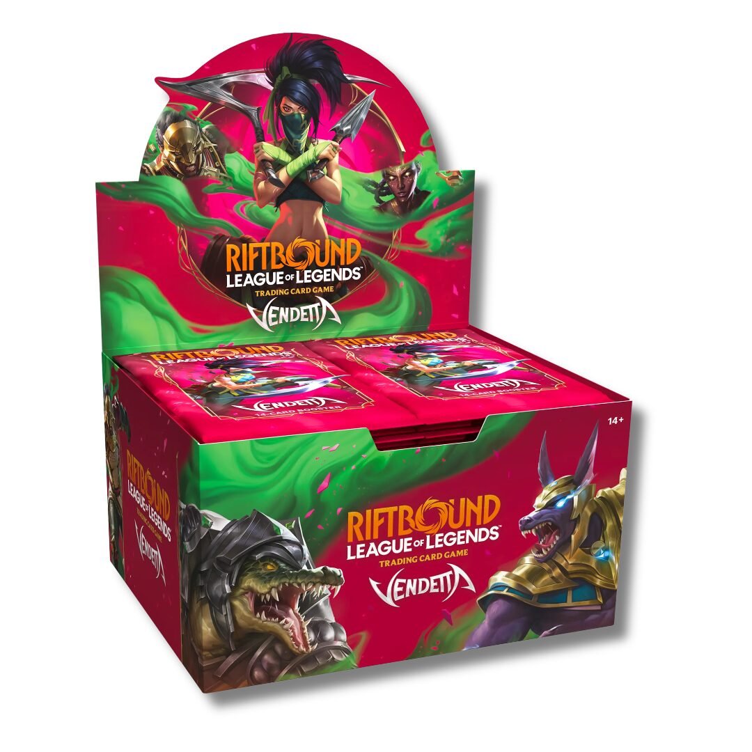 Caja sellada Booster Box Riftbound League of Legends TCG expansión Vendetta.