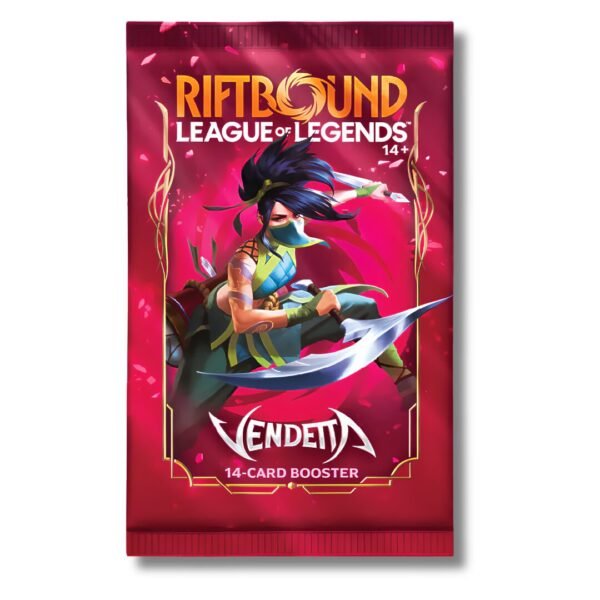 Sobre individual sellado Riftbound League of Legends TCG expansión Vendetta.