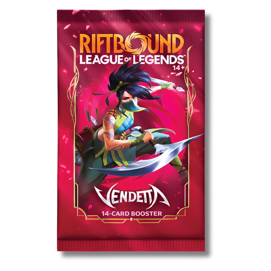 Sobre individual sellado Riftbound League of Legends TCG expansión Vendetta.