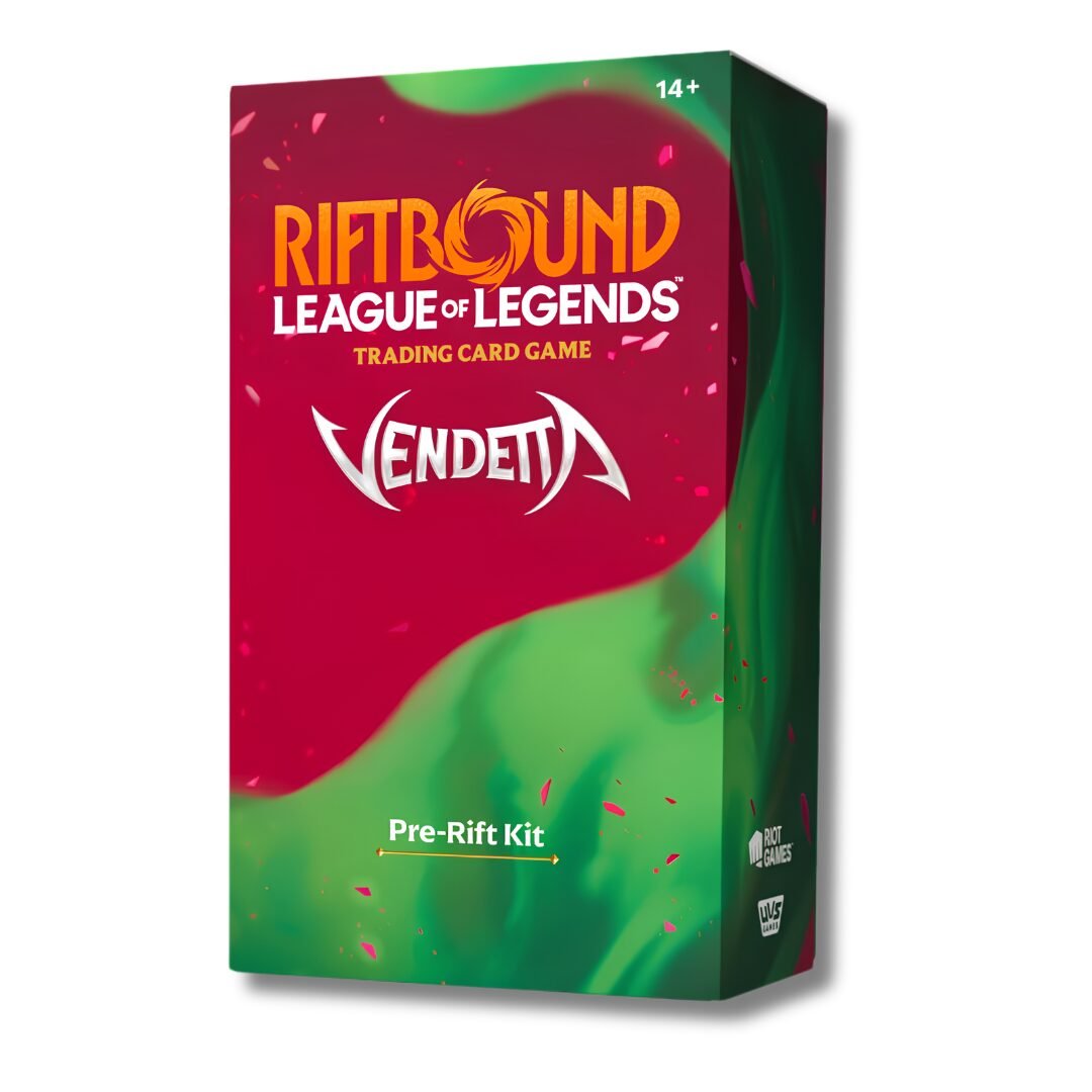 Caja sellada Pre-Rift Kit Riftbound League of Legends TCG expansión Vendetta.