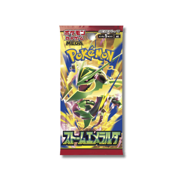 Sobre individual sellado Pokémon TCG Storm Emerald versión japonesa con Mega Rayquaza.