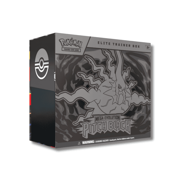 Caja Elite Trainer Box ETB Pokémon TCG Mega Evolution Pitch Black en inglés.