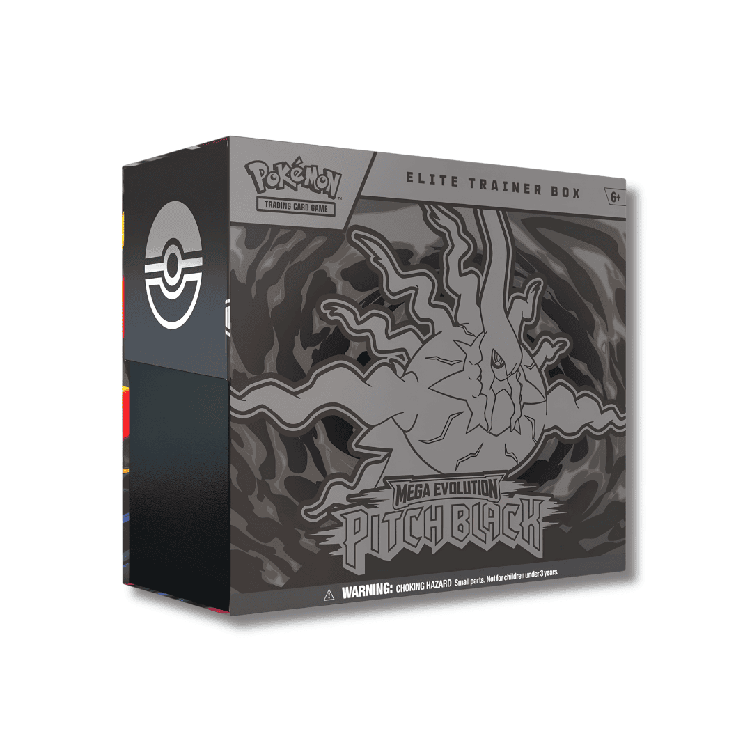 Caja Elite Trainer Box ETB Pokémon TCG Mega Evolution Pitch Black en inglés.