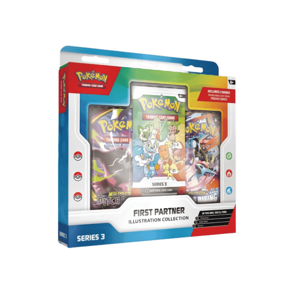 Caja de colección Pokémon TCG First Partner Illustration Collection Series 3 edición en inglés.
