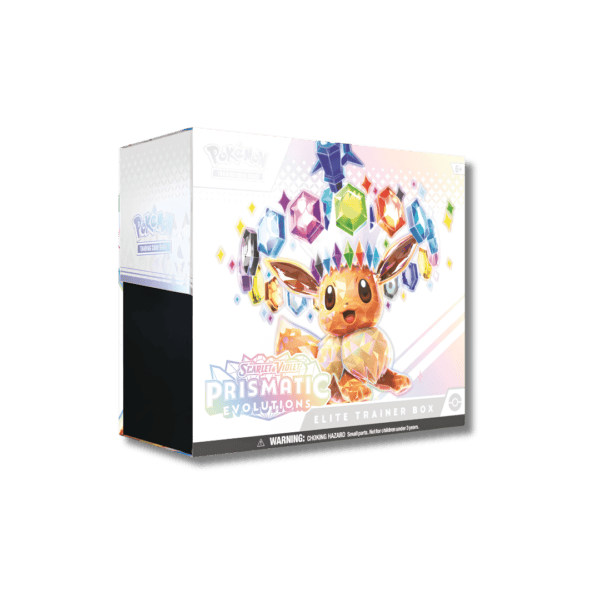 Caja sellada Elite Trainer Box Pokémon TCG Prismatic Evolutions edición en inglés.