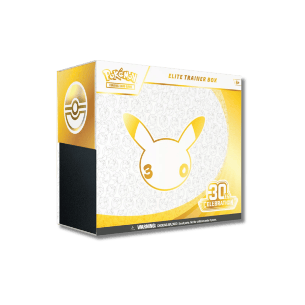 Caja Elite Trainer Box ETB Pokémon TCG 30th Celebration aniversario en inglés.