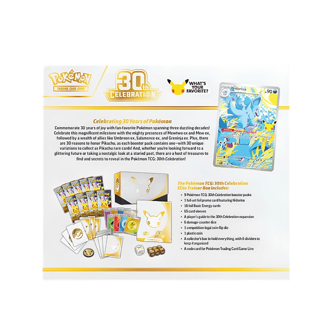 Pokémon TCG: Elite Trainer Box "30th Celebration" (Inglés) 🇺🇸 - Image 2